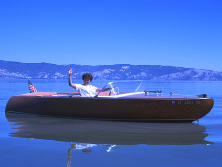 Mom in the Lancer - just off Willow Point, Lakeport, CA